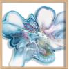 image:imageKate and Laurel Blake Indigo Blooms Framed Printed Acrylic Wall Art by Xizhou Xie 24x24 Natural Modern Abstract Bright Botanical Flower ArtNatural