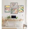 image:imageKate and Laurel Blake Marble 27 Framed Printed Glass Wall Art by Jessi Raulet of Ettavee 18x24 Gray Bright Abstract Wall Dcor