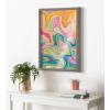 image:imageKate and Laurel Blake Marble 27 Framed Printed Glass Wall Art by Jessi Raulet of Ettavee 18x24 Gray Bright Abstract Wall Dcor