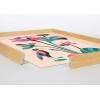 image:imageKate and Laurel Blake Mid Century Modern Lotus Framed Printed Glass Wall Art by Rachel Lee of My Dream Wall 18x24 Natural Colorful Nature Art for Wall