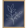 image:imageKate and Laurel Blake Modern Blue Botanical Line Sketch Print 2 Framed Printed Glass Wall Art by The Creative Bunch Studio 16 x 20 Natural Decorative Nature Art for WallNatural