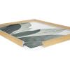 image:imageKate and Laurel Blake Modern Green Leaf Botanical III Framed Printed Glass Wall Art by The Creative Bunch Studio 18x24 Natural Decorative Botanical Glass Art for Wall