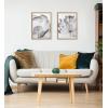 image:imageKate and Laurel Blake Poppy X Ray Floral 2 BW Framed Printed Glass Wall Art by The Creative Bunch Studio 18x24 Natural Decorative Modern Flower Art Print for Wall