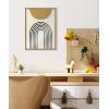 image:imageKate and Laurel Blake Retro Mountain Sunrise Framed Printed Glass Wall Art by The Creative Bunch Studio 18x24 Natural Mid Century Inspired Minimalist Abstract Art