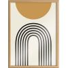 image:imageKate and Laurel Blake Retro Mountain Sunrise Framed Printed Glass Wall Art by The Creative Bunch Studio 18x24 Natural Mid Century Inspired Minimalist Abstract Art