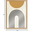 image:imageKate and Laurel Blake Retro Mountain Sunrise Framed Printed Glass Wall Art by The Creative Bunch Studio 18x24 Natural Mid Century Inspired Minimalist Abstract Art