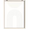 image:imageKate and Laurel Blake Retro Mountain Sunrise Framed Printed Glass Wall Art by The Creative Bunch Studio 18x24 Natural Mid Century Inspired Minimalist Abstract Art