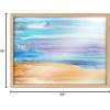 image:imageKate and Laurel Blake Sand and Surf Framed Printed Glass Wall Art by Xizhou Xie 18x24 Natural Modern Abstract Bright Landscape Art for Wall