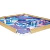 image:imageKate and Laurel Blake Singing the Blues Framed Printed Glass Wall Art by Caleb Griswold 18x24 Natural Colorful Abstract Dcor for Wall