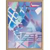 image:imageKate and Laurel Blake Singing the Blues Framed Printed Glass Wall Art by Caleb Griswold 18x24 Natural Colorful Abstract Dcor for Wall