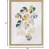 image:imageKate and Laurel Blake Tropical Leaves 02 Framed Printed Glass Wall Art by Alicia Schultz 18 x 24 Natural Decorative Tropical Art for WallNatural