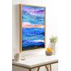 image:imageKate and Laurel Blake Tropical Tides Framed Printed Glass Wall Art by Xizhou Xie 18x24 Natural Modern Abstract Bright Landscape Art for Wall