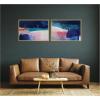 image:imageKate and Laurel Blue Current No 1 amp No 2 2 Piece Framed Canvas Wall Art Set by Amy Lighthall Sylvie Bright Gold Modern Contemporary Abstract Art for Wall Decor