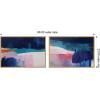 image:imageKate and Laurel Blue Current No 1 amp No 2 2 Piece Framed Canvas Wall Art Set by Amy Lighthall Sylvie Bright Gold Modern Contemporary Abstract Art for Wall Decor
