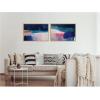 image:imageKate and Laurel Blue Current No 1 amp No 2 2 Piece Framed Canvas Wall Art Set by Amy Lighthall Sylvie Bright Gold Modern Contemporary Abstract Art for Wall Decor