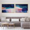 image:imageKate and Laurel Blue Current No 1 amp No 2 2 Piece Framed Canvas Wall Art Set by Amy Lighthall Sylvie Bright Gold Modern Contemporary Abstract Art for Wall Decor