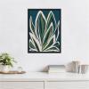 image:imageKate and Laurel Blue Flora 1 Framed Canvas Wall Art by Alicia Bock 18 x 24 Sylvie Black Modern Abstract Flowers Art for Wall Decor Living Room Bedroom