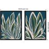 image:imageKate and Laurel Blue Flora 1 and 2 Set of 2 18x24 Framed Canvas Wall Art Set by Alicia Bock Sylvie Black Modern Abstract Nature Abstract Flowers Art for Wall Decor Living Room Bedroom