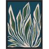 image:imageKate and Laurel Blue Flora 2 Framed Canvas Wall Art by Alicia Bock 18 x 24 Sylvie Black Modern Abstract Nature Art for Wall Decor Living Room Bedroom