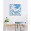 image:imageKate and Laurel Blue Skies Cloud Study Framed Canvas Wall Art by Emily Kenney 22 x 22 Sylvie Beaded White Modern Abstract Landscapes Nature Art for Wall Decor Living Room Bedroom