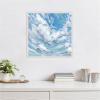 image:imageKate and Laurel Blue Skies Cloud Study Framed Canvas Wall Art by Emily Kenney 22 x 22 Sylvie Beaded White Modern Abstract Landscapes Nature Art for Wall Decor Living Room Bedroom