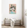 image:imageKate and Laurel Blush in Bloom Framed Canvas Wall Art by Nikita Jariwala 18 x 24 Sylvie Beaded Rustic Natural Modern Contemporary Flowers Still Life Art for Wall Decor Living Room BedroomBeaded Natural