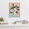 image:imageKate and Laurel Blush in Bloom Framed Canvas Wall Art by Nikita Jariwala 18 x 24 Sylvie Beaded Rustic Natural Modern Contemporary Flowers Still Life Art for Wall Decor Living Room BedroomBeaded Natural