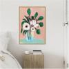 image:imageKate and Laurel Blush in Bloom Framed Canvas Wall Art by Nikita Jariwala 18 x 24 Sylvie Beaded Rustic Natural Modern Contemporary Flowers Still Life Art for Wall Decor Living Room BedroomBeaded Natural