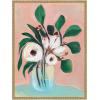 image:imageKate and Laurel Blush in Bloom Framed Canvas Wall Art by Nikita Jariwala 18 x 24 Sylvie Beaded Rustic Natural Modern Contemporary Flowers Still Life Art for Wall Decor Living Room BedroomBeaded Natural