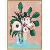 image:imageKate and Laurel Blush in Bloom Framed Canvas Wall Art by Nikita Jariwala 18 x 24 Sylvie Beaded Rustic Natural Modern Contemporary Flowers Still Life Art for Wall Decor Living Room BedroomBeaded Natural