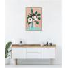 image:imageKate and Laurel Blush in Bloom Framed Canvas Wall Art by Nikita Jariwala 18 x 24 Sylvie Beaded Rustic Natural Modern Contemporary Flowers Still Life Art for Wall Decor Living Room BedroomBeaded Natural