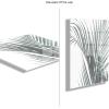 image:imageKate and Laurel Botanical Greenery Floating Acrylic Art Set 6 Pieces 10x10 Damage Free Hanging Wall SystemAssorted