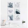 image:imageKate and Laurel Botanical Greenery Floating Acrylic Art Set 6 Pieces 10x10 Damage Free Hanging Wall SystemAssorted