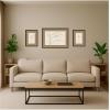 image:imageKate and Laurel Botanical Sketch Neutrals 3 Piece Framed Wall Art Print Set by Stephanie Klatt Carlisle Espresso Narrow Modern Contemporary Flower Art for Wall Decor