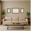 image:imageKate and Laurel Botanical Sketch Olive 3 Piece Framed Wall Art Print Set by Stephanie Klatt Carlisle Brown Narrow Modern Contemporary Flower Art for Wall Decor
