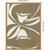 image:imageKate and Laurel Boundby Beauty 2 Framed Canvas Wall Art by Shatha Al Dafai 18 x 24 Sylvie Natural Modern Abstract Nature Art for Wall Decor Living Room Bedroom