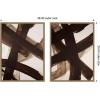 image:imageKate and Laurel Brown Swished I amp II 2 Piece Framed Canvas Wall Art Set by Amy Lighthall Sylvie Dark Gold Modern Contemporary Abstract Art for Wall Decor