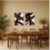 image:imageKate and Laurel Brown Swished I amp II 2 Piece Framed Canvas Wall Art Set by Amy Lighthall Sylvie Dark Gold Modern Contemporary Abstract Art for Wall Decor