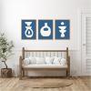 image:imageKate and Laurel Ceramic Blue Beige Abstracts  set of 3 18x24 Framed Canvas Wall Art Set by Rocket Jack Sylvie Natural Modern Contemporary Abstract Abstract Still Life Art for Wall Decor