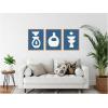 image:imageKate and Laurel Ceramic Blue Beige Abstracts  set of 3 18x24 Framed Canvas Wall Art Set by Rocket Jack Sylvie Natural Modern Contemporary Abstract Abstract Still Life Art for Wall Decor
