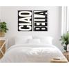 image:imageKate and Laurel Ciao Bella Typography Black and White 2 Piece Framed Canvas Wall Art Set by Lucky Guava Sylvie Beaded Black Modern Contemporary Typography Art for Wall Decor