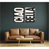 image:imageKate and Laurel Ciao Bella Typography Black and White 2 Piece Framed Canvas Wall Art Set by Lucky Guava Sylvie Beaded Black Modern Contemporary Typography Art for Wall Decor