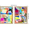 image:imageKate and Laurel Colorful Abstract 10 and 12  set of 2 18x24 Framed Canvas Wall Art Set by Emma Daisy Sylvie Natural Modern Contemporary Abstract Art for Wall Decor Living Room Bedroom