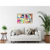 image:imageKate and Laurel Colorful Abstract 10 and 12  set of 2 18x24 Framed Canvas Wall Art Set by Emma Daisy Sylvie Natural Modern Contemporary Abstract Art for Wall Decor Living Room Bedroom