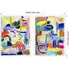 image:imageKate and Laurel Colorful Abstracts  set of 2 18x24 Framed Canvas Wall Art Set by Emma Daisy Sylvie White Modern Contemporary Abstract Art for Wall Decor Living Room Bedroom