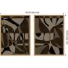 image:imageKate and Laurel Contour 1 and 2 Set of 2 18x24 Framed Canvas Wall Art Set by Shatha Al Dafai Sylvie Natural Modern Abstract Art for Wall Decor Living Room Bedroom
