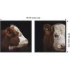 image:imageKate and Laurel Cow Close 2 Piece Framed Canvas Wall Art Set by Emiko and Mark Franzen F2 Images Sylvie Beaded Black Rustic Farmhouse Animal Art for Wall Decor
