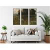 image:imageKate and Laurel Cowslips in a Meadow Marshes 1899 Dabrowa Dabrowski 3 Piece Framed Canvas Wall Art Set by Nostalgia Prints Sylvie Walnut Traditional Landscape Art for Wall Decor