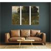image:imageKate and Laurel Cowslips in a Meadow Marshes 1899 Dabrowa Dabrowski 3 Piece Framed Canvas Wall Art Set by Nostalgia Prints Sylvie Walnut Traditional Landscape Art for Wall Decor