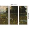 image:imageKate and Laurel Cowslips in a Meadow Marshes 1899 Dabrowa Dabrowski 3 Piece Framed Canvas Wall Art Set by Nostalgia Prints Sylvie Walnut Traditional Landscape Art for Wall Decor